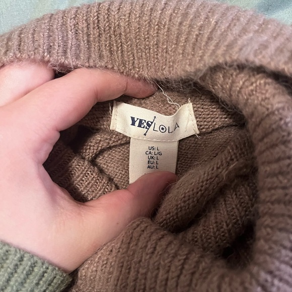 Warm fuzzy Knit turtle neck sweater dress - Picture 3 of 4